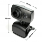 Preview: Webcam USB für Laptop PC Notebook Skype mit Mikrofon, LEDs, Halterung