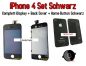 Preview: iPhone 4 Set Schwarz (Display+BackCover+Home-Button)