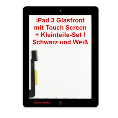 iPad 3 Glasfront mit Touch Screen+Kleinteile-Set (Schwarz/Weiß)