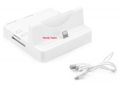 iPhone 6/5 Ladestation mit Kartenleser und 2xUSB