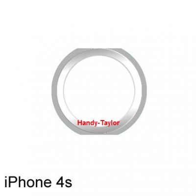 iPhone 4S Home-Button im iPhone 5S Look (Weiß/Silber)