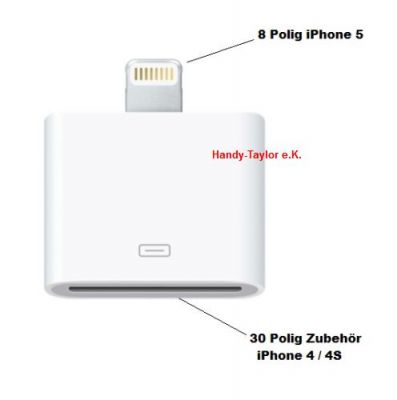 iPhone 5/6/iPad Mini Lightning Adapter 8 auf 30-polig