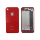 iPhone 4 Back Cover Rot mit Glas