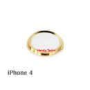 iPhone 4 Home-Button im iPhone 5S Look (Weiß/Gold)